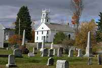 Lempster, NH - Church & Cemetery - Fall - Horizontal
